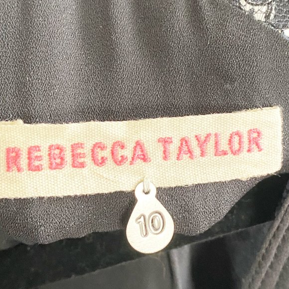 Rebecca Taylor Navy Tweed with Lace, Fit & Flare - Picture 5 of 7